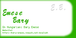 emese bary business card